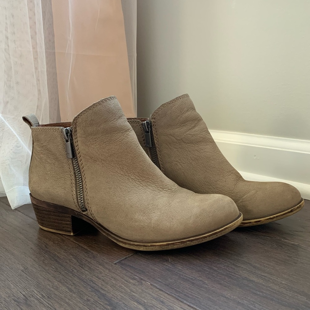 Lucky Brand Basel Leather Flat Bootie